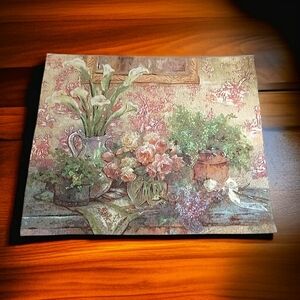 Lena Liu Tapestry Wall Hanging Love of Flowers Les Fleurs‎ D'Amour Cottage USA